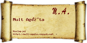 Mult Agáta névjegykártya